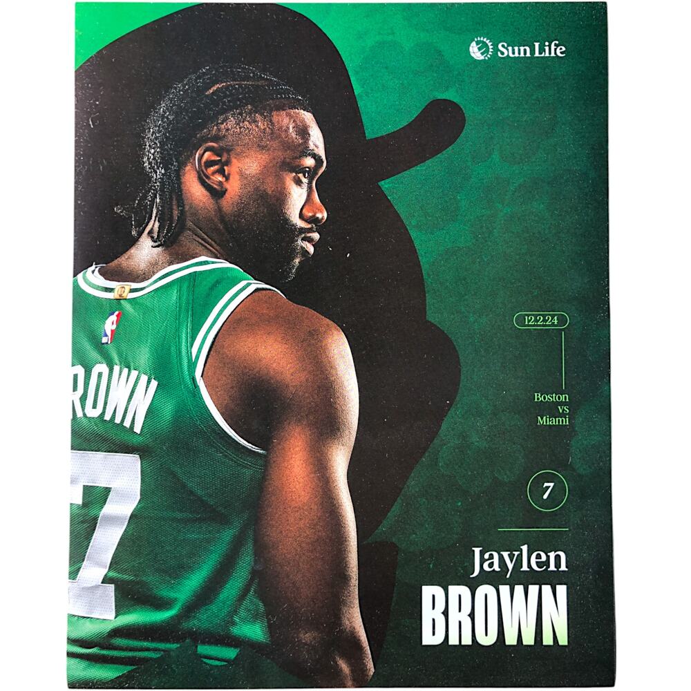 Boston Celtics v Miami Heat 12/2/24 Roster Lineup Poster Jaylen Brown